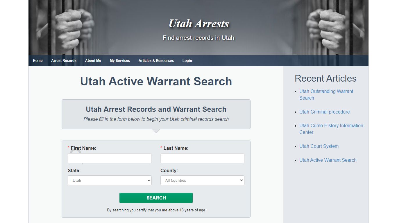 Utah Active Warrant Search - Utah Arrests