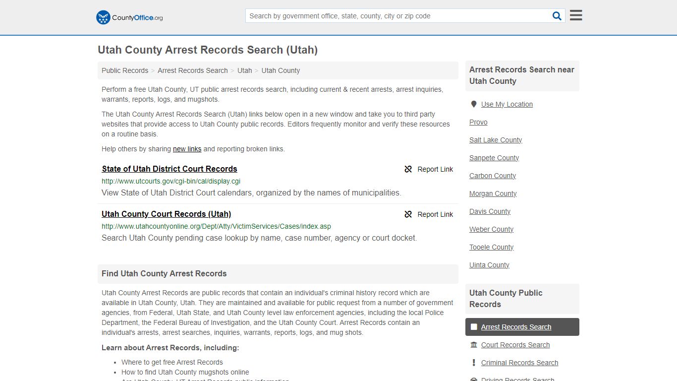 Arrest Records Search - Utah County, UT (Arrests & Mugshots)